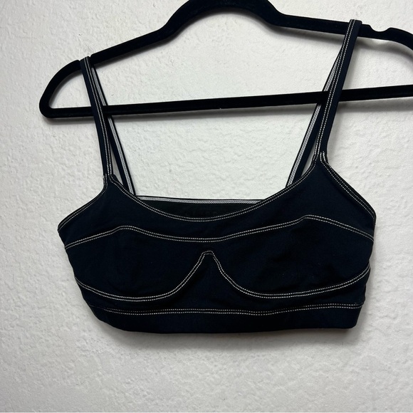 GLYDER Contrast Bra BLACK/WHITE Sports Bra - Picture 1 of 5